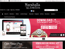 Tablet Screenshot of marshallsjewelersonline.com